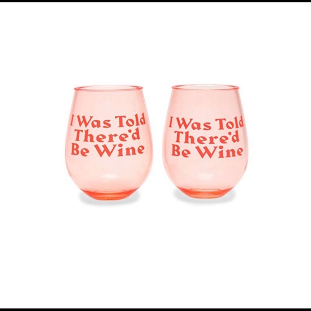Bando Wine Glasses Set of 2 Pink Acrylic Stemless
